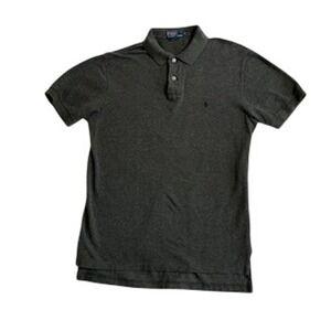 Polo Ralph Lauren Mens Gray Short Sleeve Pique Cotton Polo Shirt Size M